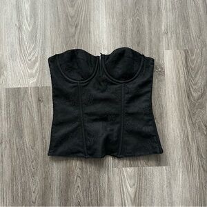 Frederick's of Hollywood Black Strapless Bustier Top